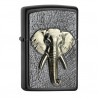 ZIPPO gray dusk Elephant Tri-Color Emblem Swarovski 2006551