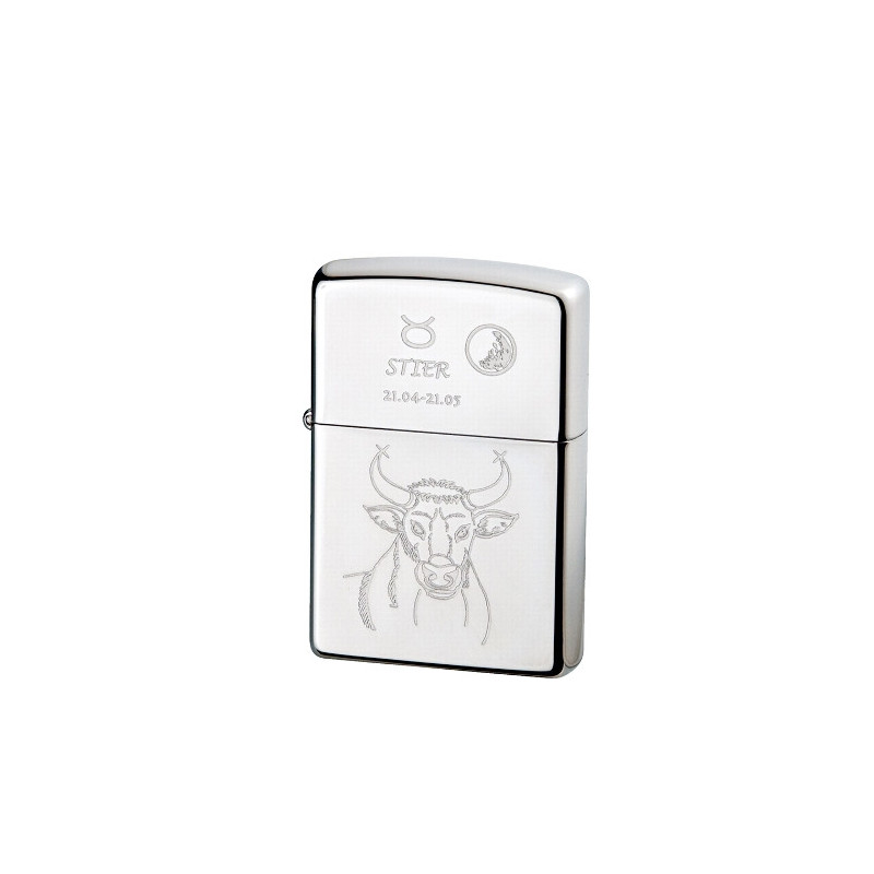 ZIPPO chrom poliert Stier