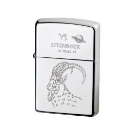 ZIPPO chrom poliert Steinbock