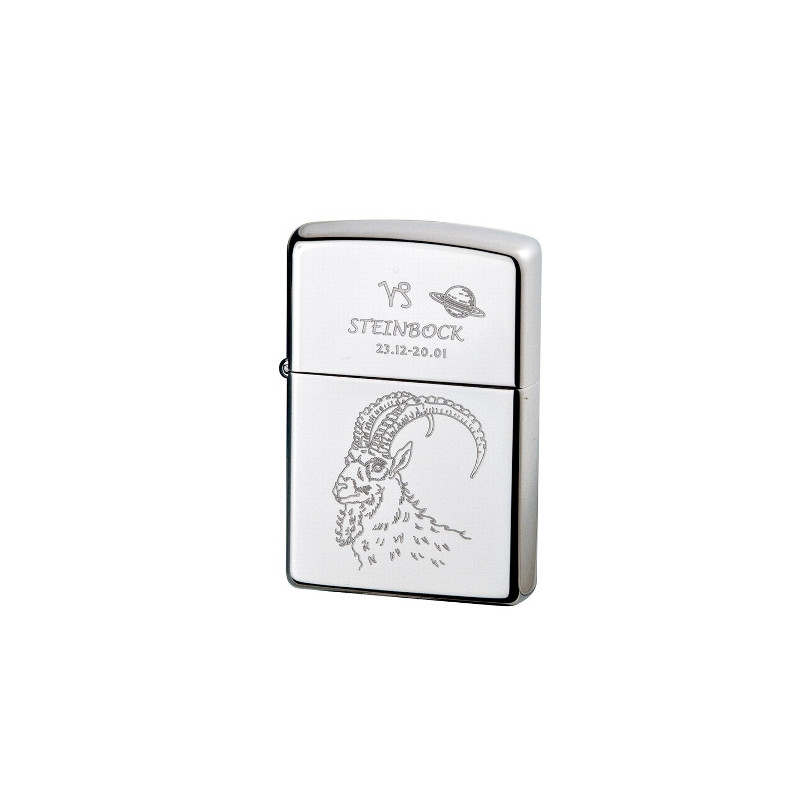 ZIPPO chrom poliert Steinbock