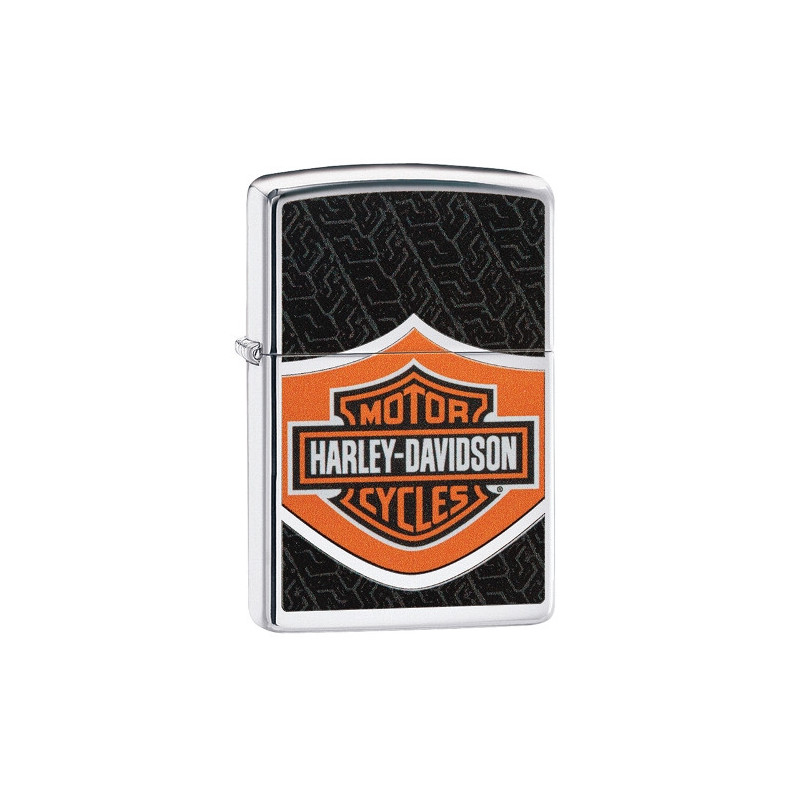 ZIPPO chrom polier Harley Davidson Logo Orange schwarz 60004741