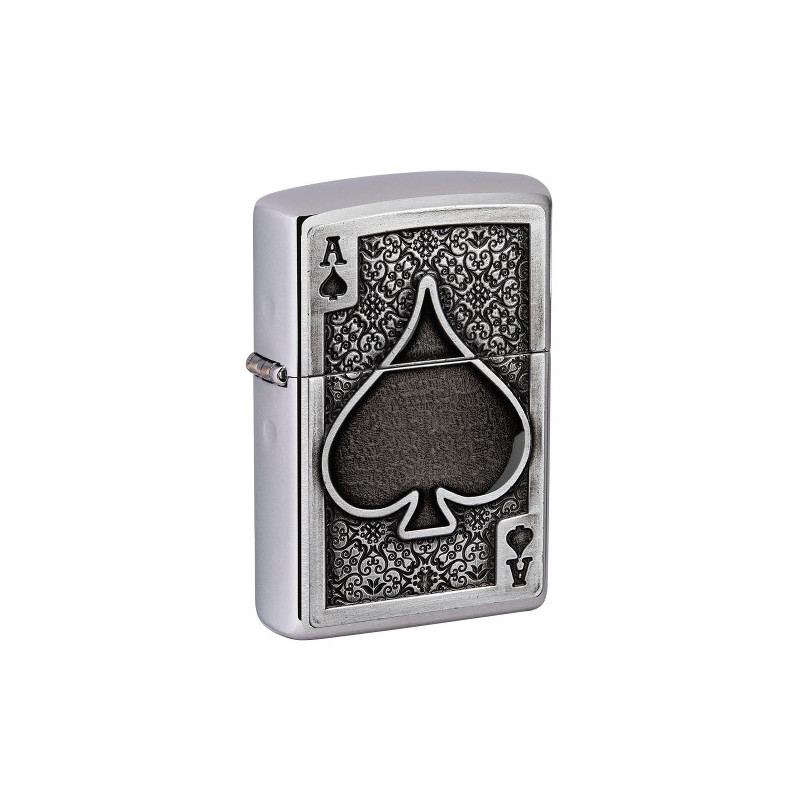 ZIPPO chrom gebürstet Ace of Spades 60005876