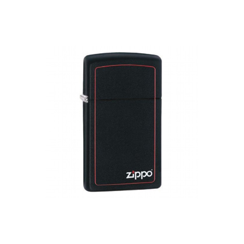 ZIPPO Slim schwarz matt Zippo Logo Border 60001438