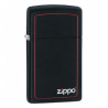 ZIPPO Slim schwarz matt Zippo Logo Border 60001438