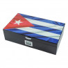 Humidor "Cuba Flag" glänzend H10 x B38 x T22cm 30-40 Cig.