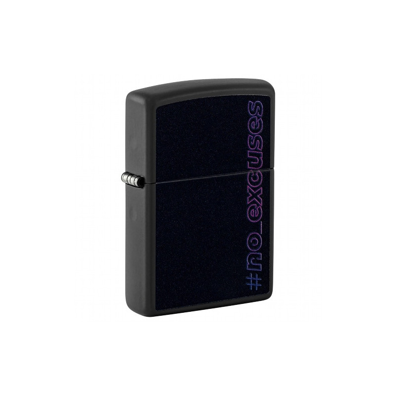 ZIPPO schwarz matt Glow in the Dark no_excuses 60006811