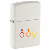 ZIPPO weiß matt LGBTQ+ beidseitig bedruckt 60006882