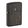 ZIPPO black crackle Line Art Zippo Design 60007186