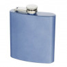 Taschenflasche/Flachmann Glossy Edelstahl blau 6 oz 11,5x9x2 cm