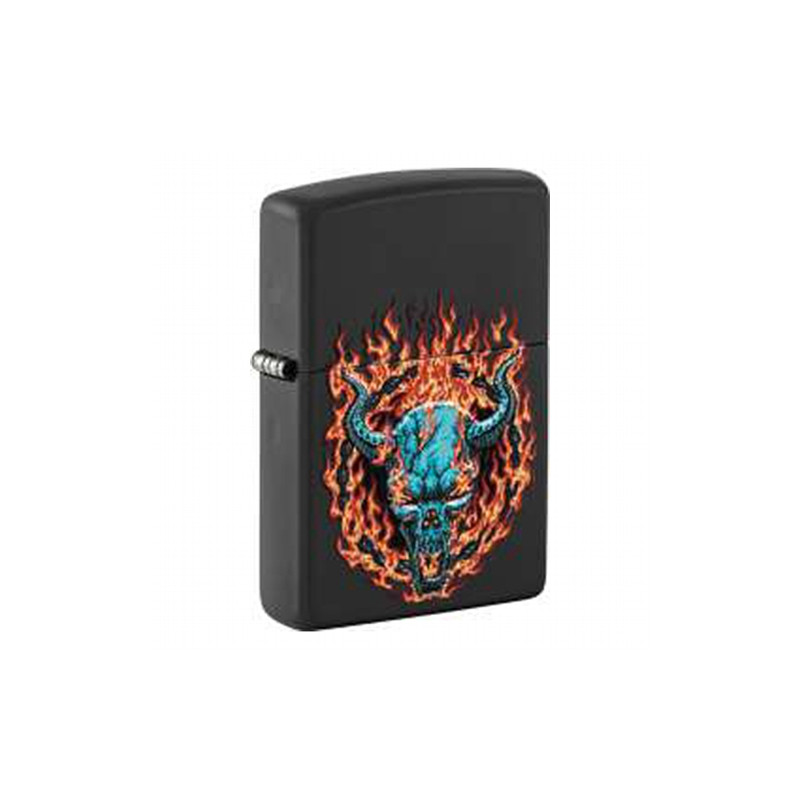 ZIPPO schwarz matt Burning Devil 60007048