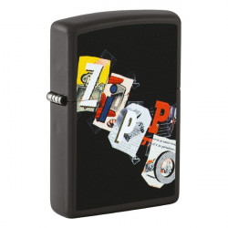 ZIPPO schwarz matt Letters...