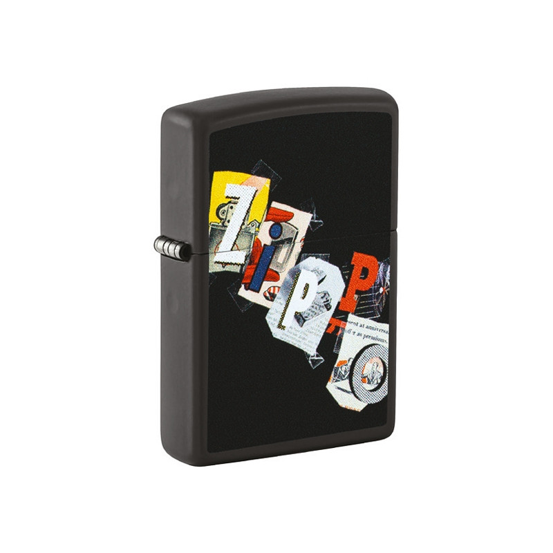 ZIPPO schwarz matt Letters Design Zippo 60007463