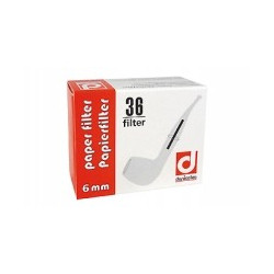 Papier-Pfeifenfilter Denicotea 6mm 36 Stück 